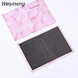 Weiyinxing Women Cute Leather Passport Cover Air tickets For Cards Travel Passport Holder Wallet Case