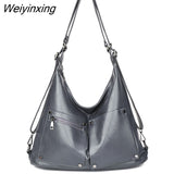 Weiyinxing Quality Soft Leather Handbag for Women Vintage Shoulder Tote Shopper Bag Luxury Ladies Large Capacity Purse Bags Sac A Main