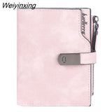 Weiyinxing Luxury Brand Women's Wallet Fashion Long Multi-Card Wallets Trendy Nubuck Leather Coin Purse Retro Solid Color Card Holder