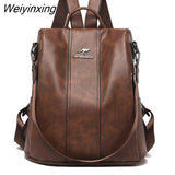 Weiyinxing Fashion Backpack Women Genuine Leather Backpacks Female School Bags For Teenage Girls Shoulder Bag Travel BackPack Mochila