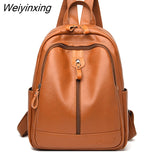 Weiyinxing Fashion Women Backpack High Quality Youth Leather Backpacks for Teenage Girls Female School Shoulder Bag Bagpack mochila