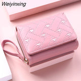 Weiyinxing for Women Kawaii Cute Wallet Luxury Designer Lady Wallet Pink Purse Womens Wallet Small Women Leather Wallet Coin Purse