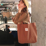 Weiyinxing Art Shopping Bag New Small Fresh Canvas Women's Tote Shoulder Bag Simple Solid Color Buckle Handbags for Women 2023