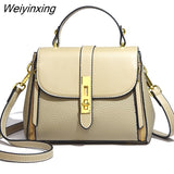 Weiyinxing Leather Women Handbag Soft Cowhide Fashion Women Shoulder Bag Luxury Brand Designer Female Crossbody Bag Ladies Tote Sac