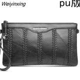 Weiyinxing Women's Black Shoulder Bag Leather Women Handbag High Quality Clutch Bag Small Women Messenger Bag Wallet Phone Bag