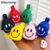 Weiyinxing Cute Cartoon Smiley Baby Backpack Children Boy Girl Chest Crossbody Bags Travel Harness Bag Adjustable Nylon Kids Chest Bag