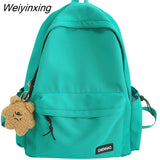 Weiyinxing Female Waterproof School Backpack Women Laptop College Bag Fashion Lady Kawaii Nylon Student Backpack Cute Girl Travel Bags