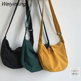 Weiyinxing Bag Student Cross Messenger Simple Solid Color Single Shoulder Shopping Small Bag Women's Bag Satchel Waist Bag