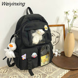 Weiyinxing Women Large Capacity Kawaii Backpack Waterproof Nylon Female Schoolbag Cute Girl Travel Book Bags College Lady Laptop Backpacks