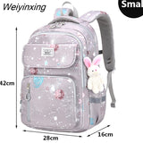 Weiyinxing New School Backpack 1 Grade 3 Years Cute Colorful School Bag for Girls Waterproof Children Kindergarten Small Backpack