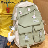 Weiyinxing Japanese College Style Modern Girl Backpack Fashion Large Capacity Teenagers Book Bag Waterproof Travelling Bag Schoolbag