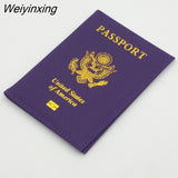 Weiyinxing leather USA Passport Cover Customized Travel Passport holder American Wallet Covers for Passports Girls America