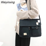 Weiyinxing Shoulder Bags for Women men Simple Large Capacity Messenger Crossbody Tote Shopper Bag Young Student Women's School bags