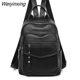 Weiyinxing New 2023 Women Leather Backpacks Fashion Shoulder Bag Female Backpack Ladies Travel Backpack Mochilas School Bags For Girls