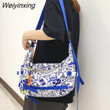Weiyinxing Product Large Capacity Fashionable Girl Inclined Shoulder Bag Casual Messenger Single-shoulder Bag Schoolgirl Schoolbag Cool
