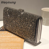 Weiyinxing Clutch Bag Women Luxury Gillter Evening Party Purse Box Bag Diamond Female Clutch Crystal Day Wallet Wedding Purse