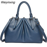 Weiyinxing Women Large Capacity Shoulder Crossbody Bags High Quality Soft Leather Ladies Handbags Luxury Designer Female Messenger Tote Sac