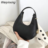 Weiyinxing Women Crocodile Pattern Underarm Bag Versatile Handbags for Women 2023 New Fashion Texture Dumpling Bag Shoulder Bag