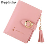 Weiyinxing Women Leather Purse Bag Tassel Credit Card Holder Case Card Wallet Business Card Small Wallets Purses and Handbags 2023