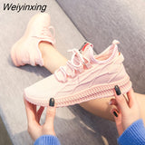 Weiyinxing Women's Breathable Mesh Flat Shoes Light Soft Shoes Women Tennis Shoes Female Casual Walking Sneakers Zapatos De Mujer