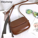 Weiyinxing Women Messenger Bag High Quality PU Leather Shiny Shoulder Bag Fashion Hard Bag Flip Buckle Mobile Phone Bag Outing Coin Purse