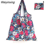 Weiyinxing Large Reusable Shopper Bag Women Handbag Grocery Beach Bag Cute Vegetable Fruit Organizer Washable Strong Nylon Totes Bag