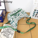 Weiyinxing Product Large Capacity Fashionable Girl Inclined Shoulder Bag Casual Messenger Single-shoulder Bag Schoolgirl Schoolbag Cool