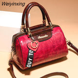 Weiyinxing Design Handbags Shoulder Bags Top Quality PU Leather Women Handbag Classic Crocodile Tote Bag Female Messenger Bag Bolso