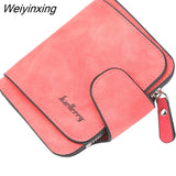 Weiyinxing Brand Wallet Women 2023 New Women's Short Wallet Korean Buckle Sanded Leather Coin Purse Mini Female Purses Carteras