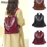 Weiyinxing Girls High Quality Leisure Shoulder Bag Sac A Dos Vintage Backpack Female Leather Bag Women's Backpack Fashion School Bag