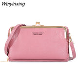 Weiyinxing Women Diagonal PU Multifunctional Mobile Phone Clutch Bag Ladies Purse Large Capacity Travel Card Holder Passport Cover