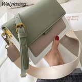 Weiyinxing Color Handle Bag PU Leather Handbags for Women 2023 Travel Simple Ladies Crossbody Shoulder Bag Female Messenger Bags