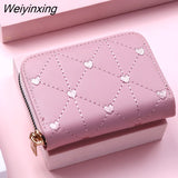 Weiyinxing Pc Women Business Card Holder Pu Leather Credit Card Holder Ladies Zipper Pocket Unisex Card Case Zipper Coin Purse