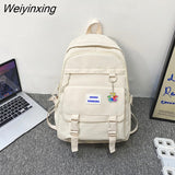 Weiyinxing Girl Waterproof Travel Backpack Fashion Panelled Nylon Women Backpack Student Shoulder Bag Korean Style Schoolbag Bookbag