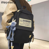 Weiyinxing Large Capacity Fashionable Student Backpack High Quality Boys Girls Nylon Leisure Schoolbag Waterproof Shoulder Pack Cool