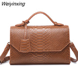 Weiyinxing FASHION Ostrich Serpentinee Crossbody Bags for Women 2023 Mini Luxury Messenger Shoulder Bags Designer PU Leather Handbag