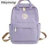 Weiyinxing Student Female Fashion Backpack Waterproof Cute Women School Bag Lady Laptop White Book Kawaii Girl College Backpack Travel