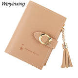 Weiyinxing Women Leather Purse Bag Tassel Credit Card Holder Case Card Wallet Business Card Small Wallets Purses and Handbags 2023