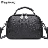 Weiyinxing Quality Crocodile Pattern Leather Shoulder Crossbody Bags for Wome 2023 Designer Handbags Fashion Ladies Messenger Tote Sac