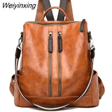 Weiyinxing New Women Backpack Designer high quality Leather Women Bag Fashion School Bags Large Capacity Travel Backpacks mochila