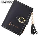 Weiyinxing Women Leather Purse Bag Tassel Credit Card Holder Case Card Wallet Business Card Small Wallets Purses and Handbags 2023