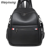 Weiyinxing Leather Shopping Women Backpacks Young Girl First Layer Cowhide Book Bag Style Knapsack Luxury Large Capacity Ladies Sac