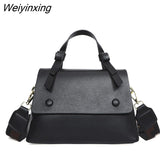 Weiyinxing Versatile CrossBody Soft Bag Contrasting Luxury Designer Shoulder Bag Lady Genuine Leather Handbag Casual Ladies Tote Sac