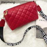 Weiyinxing New Small Messenger Bag for Women Trend Lingge Embroidery Fashion Ladies Shoulder Crossbody Bags Casual Mobile Phone Bag