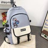 Weiyinxing Large Capacity Student Backpack High Quality Boy Girl Two Piece Schoolbag Set Fashion Waterproof Book Pack Travel Bag New