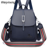 Weiyinxing Women's Backpack 2023 New Travel Large Backpack PU Leather Handbag Schoolbag For Girls Women's bag Female Shoulder Back mochila