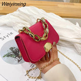 Weiyinxing British Fashion Simple Small Square Bag Women's Designer Handbag High-quality PU Leather Chain Mobile Phone Shoulder Bags