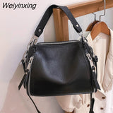 Weiyinxing New 100% cowhide Brand Designer Women bag Ladies Shoulder Messenger Bags Handbag Simple Fashion Females Crossbody Bag