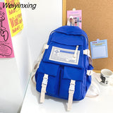 Weiyinxing Multipocket Nylon Women Backpack Female Big Waterproof Back Bag Portable School Backpack For Girl Student Schoolbag Cool