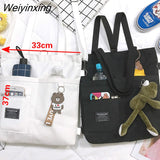Weiyinxing Mini Student Bag Casual Femme Shoulder Bags Quality Canvas Shoulder Bags Casual Large Size Travel Bags